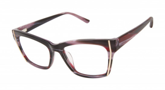 L.A.M.B. LA100 Eyeglasses, Black/Ivory (BLK)