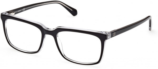 Guess GU50063 Eyeglasses, 005 - Black/Monocolor / Black/Monocolor