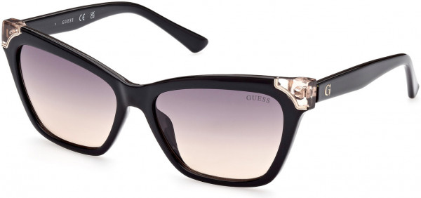 Guess GU7840 Sunglasses, 01B - Shiny Black / Shiny Black