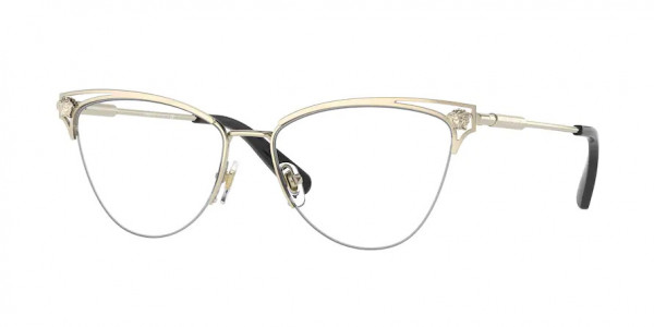 Versace VE1280 Eyeglasses, 1433 GOLD/BLACK (BLACK)