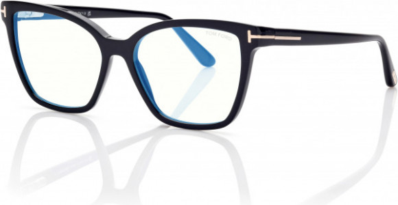 Tom Ford FT5812-B Eyeglasses, 001 - Shiny Black / Shiny Black