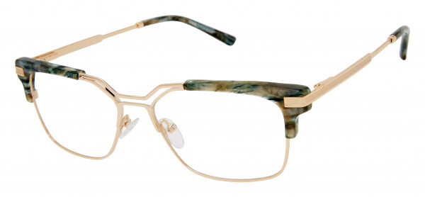 L.A.M.B. LAUF098 Eyeglasses, Rose Gold Glitter (RGD)