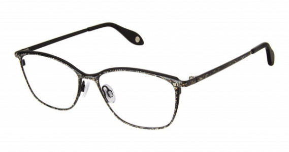 Fysh UK F-3687 Eyeglasses, M200-BLACK GOLD SHIMMER