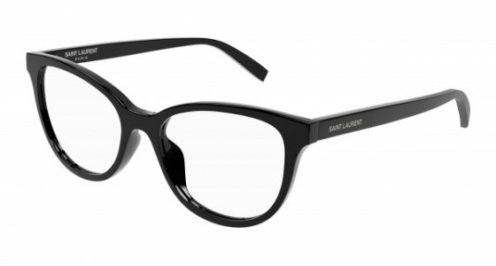 Saint Laurent SL 504 Eyeglasses, 004 - BROWN with TRANSPARENT lenses