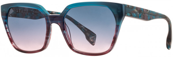 STATE Optical Co Milwaukee Sunglasses, 2 - Walnut Fade Teak