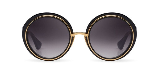 DITA MICRO-ROUND Sunglasses, BLACK - YELLOW GOLD