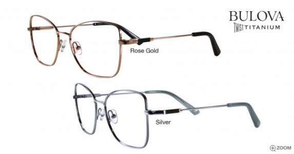 Bulova Dauphine Eyeglasses, Rose Gold