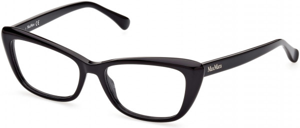 Max Mara MM5059 Eyeglasses, 001 - Shiny Black / Shiny Black