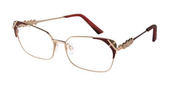 Diva DIVA 5573 Eyeglasses, 123 BURGUNDY-GOLD