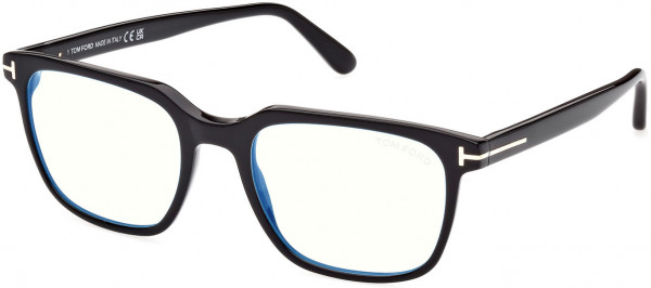 Tom Ford FT5818-F-B Eyeglasses, 001 - Shiny Black / Shiny Black