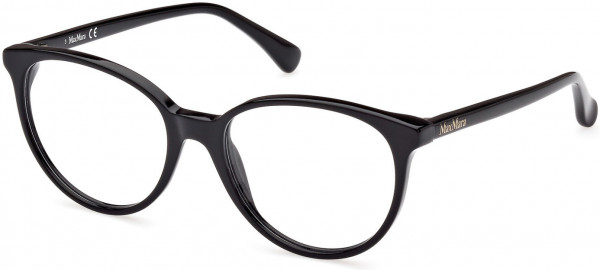 Max Mara MM5084 Eyeglasses, 001 - Shiny Black / Shiny Black