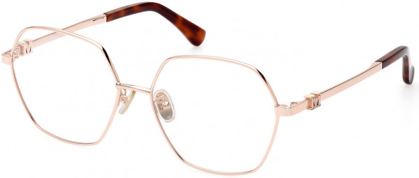 Max Mara MM5087-D Eyeglasses, 028 - Shiny Rose Gold / Shiny Rose Gold