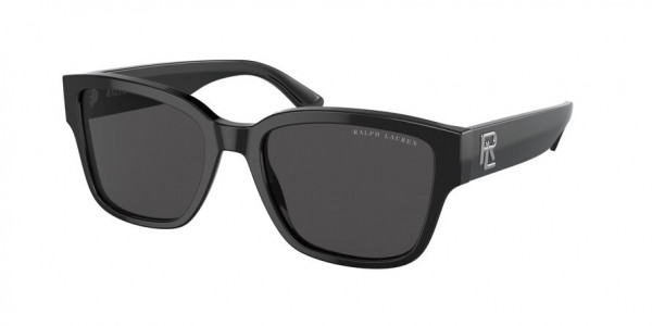 Ralph Lauren RL8205 THE RL 50 Sunglasses, 500187 THE RL 50 SHINY BLACK DARK GRE (BLACK)