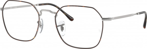 Ray-Ban Optical RX3694V JIM Eyeglasses, 3178 JIM HAVANA ON SILVER (HAVANA)
