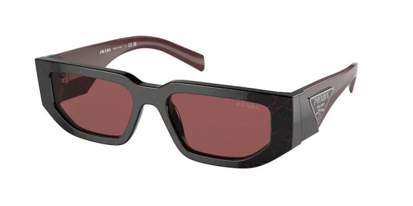 Prada PR 09ZS Sunglasses, 06V40E ABSTRACT ORANGE DARK GREY MIRR (ORANGE)