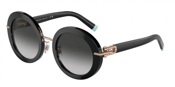 Tiffany & Co. TF4201 Sunglasses, 83553G BLACK NUDE LIGHT BROWN (BLACK)