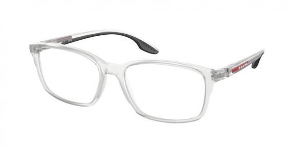 Prada Linea Rossa PS 01PV Eyeglasses, 11H1O1 MATTE TRANSPARENT (TRANSPARENT)