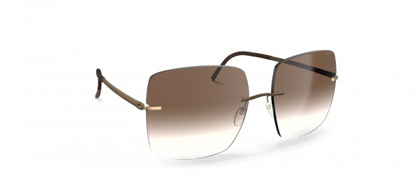 Silhouette Rimless Shades 8191 Sunglasses, 4040 SLM Silver Mirror Gradient