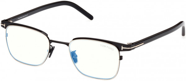 Tom Ford FT5854-D-B Eyeglasses, 005 - Matte Black / Shiny Black