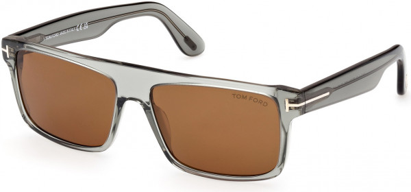 Tom Ford FT0999 PHILIPPE-02 Sunglasses, 20E - Shiny Grey / Shiny Grey