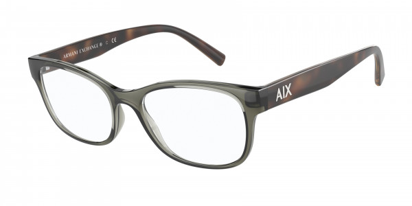 Armani Exchange AX3076F Eyeglasses, 8298 SHINY BORDEAUX (RED)