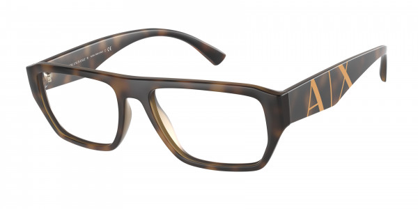 Armani Exchange AX3087 Eyeglasses, 8078 MATTE BLACK (BLACK)
