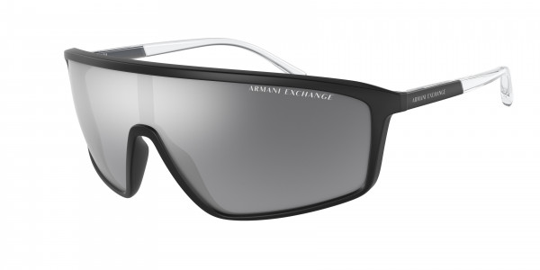 Armani Exchange AX4119S Sunglasses, 80786G MATTE BLACK GREY MIRROR BLACK (BLACK)