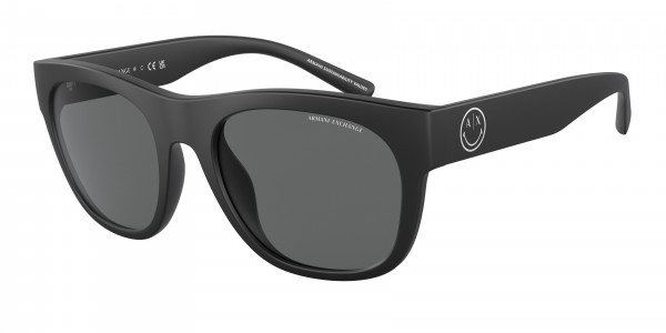 Armani Exchange AX4128SU Sunglasses, 81566G MATTE WHITE GREY MIRROR SILVER (WHITE)