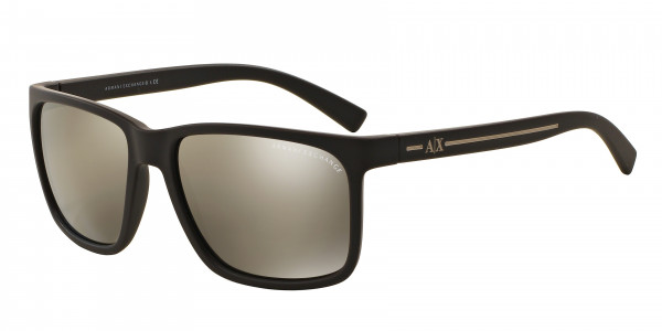 Armani Exchange AX4041SF Sunglasses, 807871 MATTE BLACK DARK GREEN (BLACK)