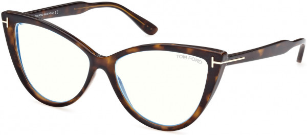 Tom Ford FT5843-B Eyeglasses, 005 - Matte Black / Shiny Black