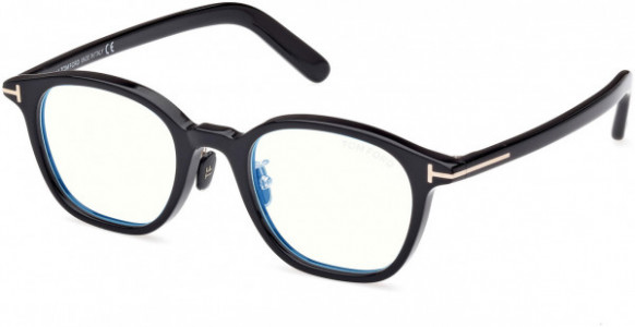 Tom Ford FT5858-D-B Eyeglasses, 001 - Shiny Black / Shiny Black