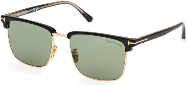 Tom Ford FT0997-H HUDSON-02 Sunglasses, 52L - Shiny Pale Gold / Shiny Pale Gold