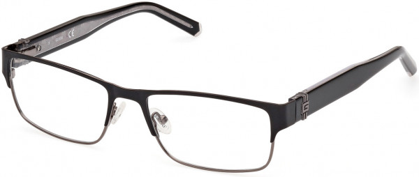 Guess GU50082 Eyeglasses, 002 - Shiny Gunmetal / Shiny Black