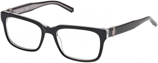 Guess GU50084 Eyeglasses, 005 - Black/Crystal / Black/Crystal