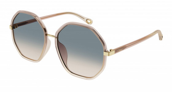 Chloé CH0133SA Sunglasses, 001 - ORANGE with GREEN lenses