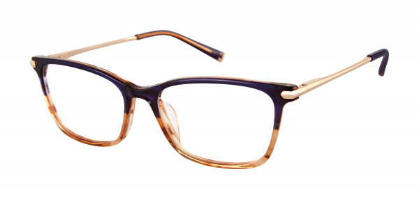 Kate Young K355 Eyeglasses, Navy/Brown (NAV)