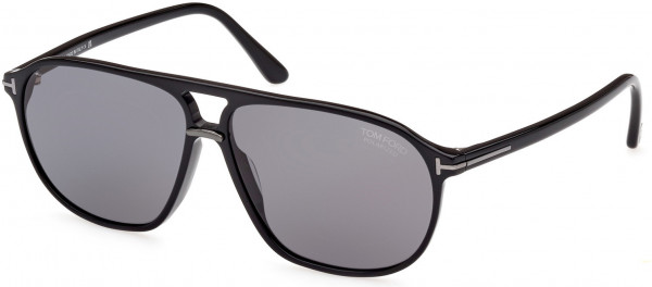 Tom Ford FT1026-N BRUCE Sunglasses, 01D - Shiny Black / Shiny Black