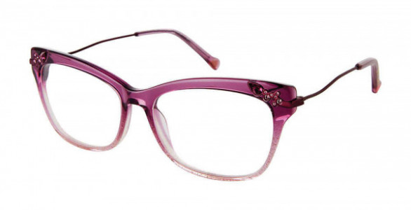 Betsey Johnson BET BIRTHDAY BABE Eyeglasses, burgundy