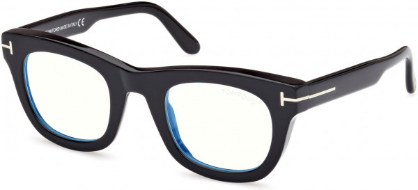 Tom Ford FT5872-B Eyeglasses, 001 - Shiny Black / Shiny Black