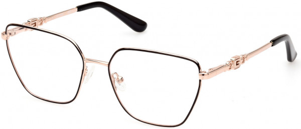 Guess GU2952 Eyeglasses, 005 - Shiny Black / Shiny Pink Gold