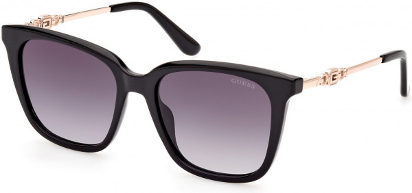 Guess GU7886 Sunglasses, 01B - Shiny Black / Shiny Pale Gold