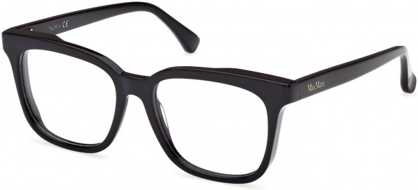 Max Mara MM5095 Eyeglasses, 001 - Shiny Black / Shiny Black