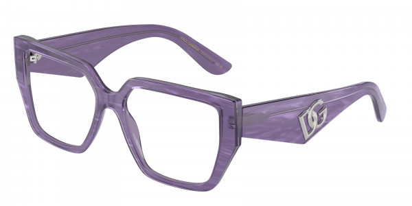 Dolce & Gabbana DG3373 Eyeglasses, 3407 FLEUR PURPLE (VIOLET)