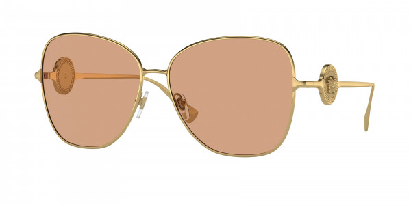 Versace VE2256 Sunglasses, 100287 GOLD DARK GREY (GOLD)