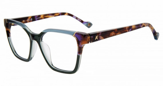 Yalea VYA096V Eyeglasses, DARK GREEN/LIGHT (0Z48)