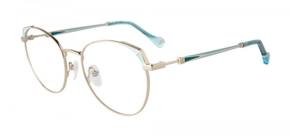 Yalea VYA099 Eyeglasses, LIGHT GOLD/COLORS (0SN9)