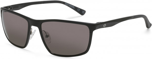 Harley-Davidson HD1015X Sunglasses, 02D - Matte Black / Smoke Polarized