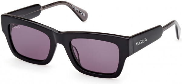 MAX&Co. MO0081 Sunglasses, 01A - Shiny Black / Shiny Black