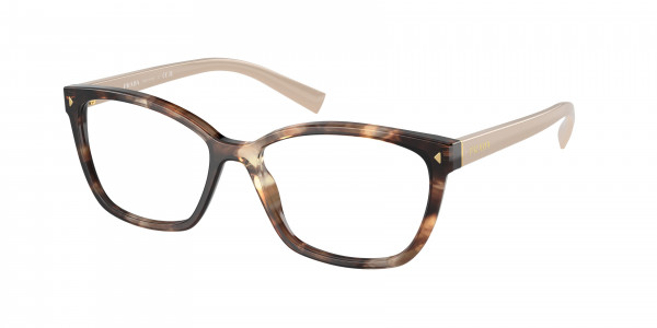 Prada PR 15ZV Eyeglasses, 07R1O1 HAVANA CARAMEL (BROWN)