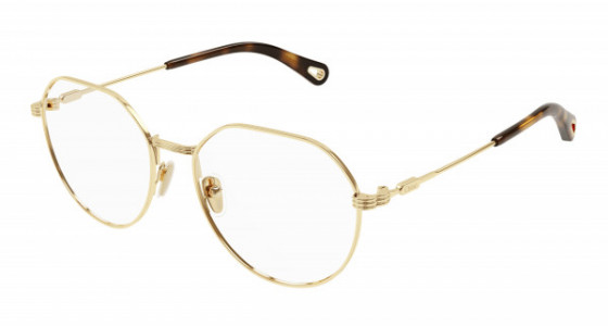 Chloé CH0180O Eyeglasses, 003 - GOLD with TRANSPARENT lenses